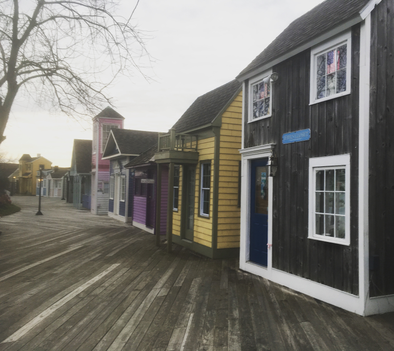 Photo of the seaport shops, taken on my scouting visit